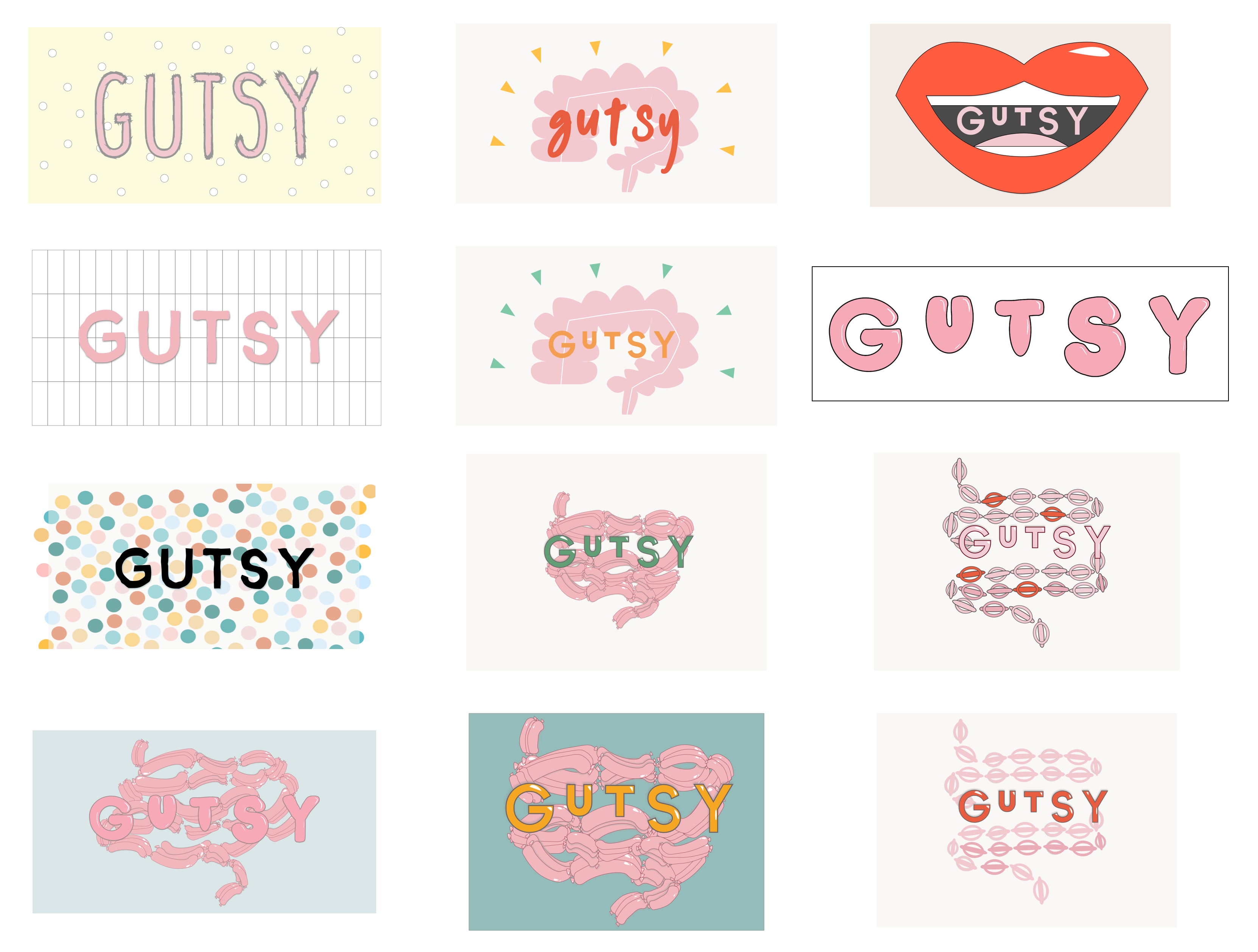 Gutsy logo ideation